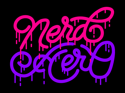 Nerd Hero design typography vector