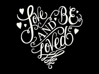 Love And Be Loved design typography vector