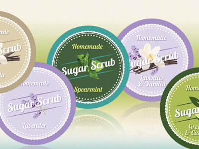 Jar Labels - Sugar Scrub jar labels labels lavender stickers sugar scrub