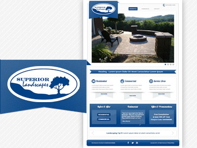 Landing Page - Superior Landscapes landing page landscapes landscaping website web design