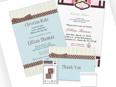 Cards baby invitation park avenue cards postage shower thank you cards