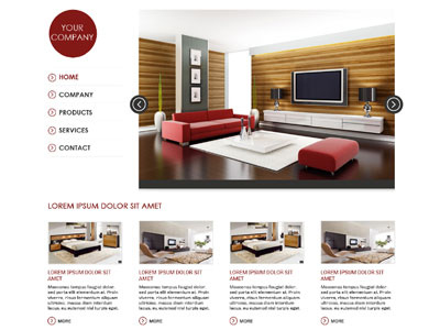 Simple Website Layout carousel clean website furniture website web template websites