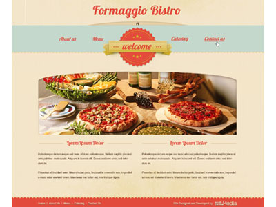 Textured Website restaurant website textured website web template