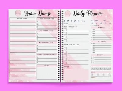 Daily Planner daily planner fitness planner journal journal planner planner weight loss planner weightloss