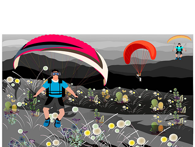 hang glider illustration