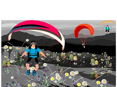 hang glider illustration