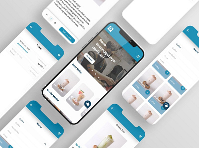 UI/UX for Café's online ordering website branding design mobile mobile ui ui uiux ux
