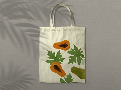 Papaya shopper illustration