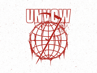 Unvow shirt Design band tshirt globe logo merch scythe