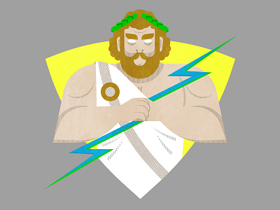 Zeus Icon deity god greek icon lightning bolt zeus