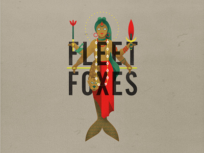 Fleet Foxes Mermaiden fish fleet foxes mermaid occult symbolism torch woman