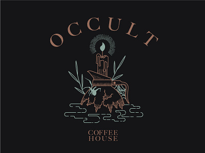 Occult Coffee House IV branding candle coffee occult pot spider web weeds