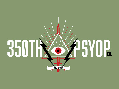 350th Tactical Psychological Operations Co. 350th army company cult esoteric eye lightning logo military psychological psyop tactical