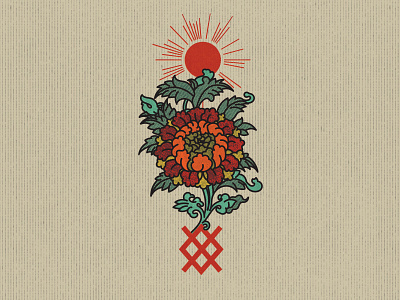 Midsommar Icon botany flower illustration midsommar occult ritual sigil sun