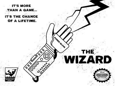 The Wizard Zine Sketch lightning nes nintendo power glove powerglove the wizard wizard