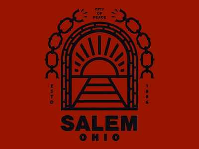 Sticker for Salem, Ohio abolition emancipation historical ohio rail railroad salem slave slavery sticker tunnel underground