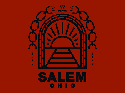 Sticker for Salem, Ohio abolition emancipation historical ohio rail railroad salem slave slavery sticker tunnel underground