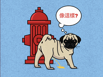 Like This? Pug Misses the Mark cute dog doggo hydrant pee pet pug