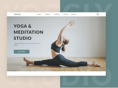 Yoga Website landing page landing page ui uidesign uiux website design yoga website