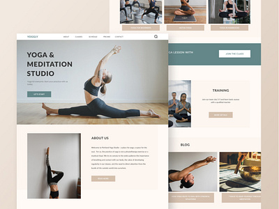 Yoga website landing page landing page ui ui ux uidesign uiux website design website ui yoga ui design yoga website