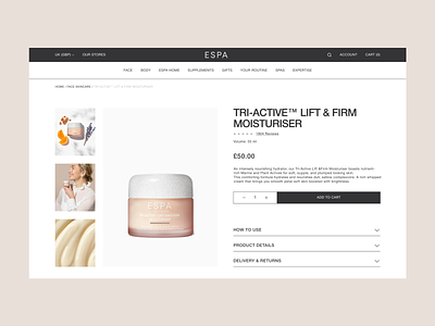 ESPA Cosmetic E-commerce Website