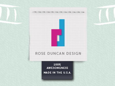 Rose Duncan Design site logo logo portfolio stitches tag website
