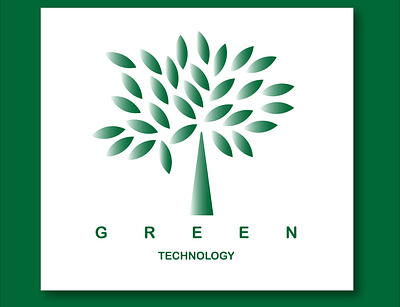 Logo GREEN TECHNOLOGY design eco green illustration logos poster vector