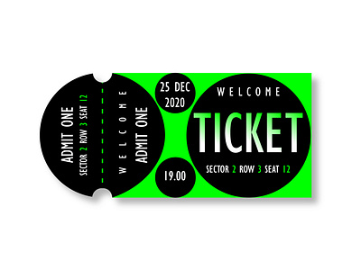 TICKET design disko illustration modern sinema template tisket