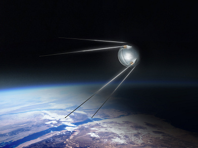 Sputnik Complete digital painting illustration shading space sputnik texture