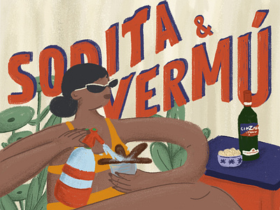 Sodita & Vermú character design draw drink fun girl illustration ilustración ilustrator simplicity soda stayhome summer typography verano vermouth women