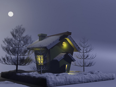 3D winter house