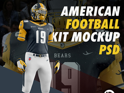 Download American Football Kit Mockup By Tr Design On Dribbble Free Mockups