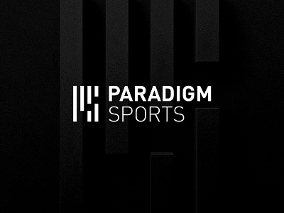 ParadigmSports black black white branding logo minimal monogram ps