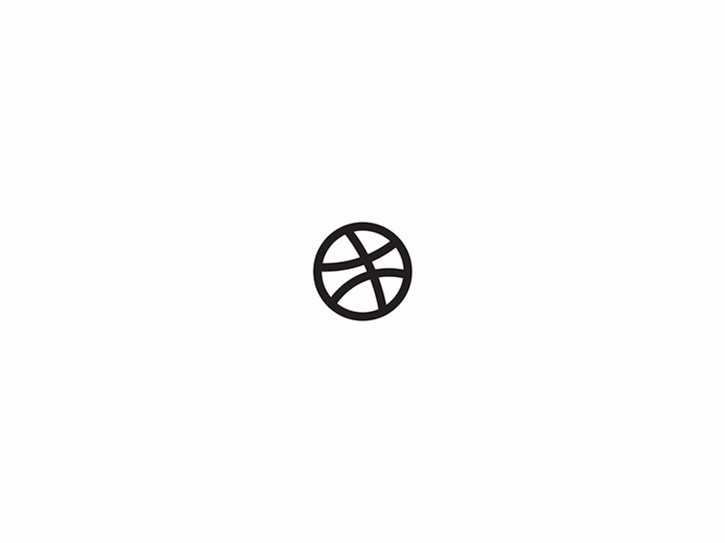 Hello Dribbble! black white logo