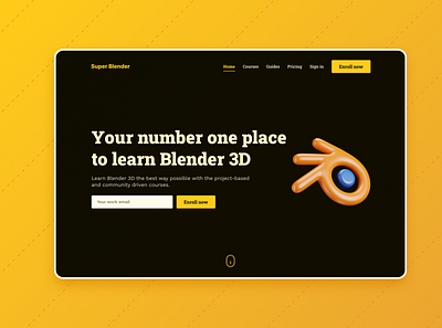 Super Blender - Blender Tutorials Hub design hero section ui ui design web design website