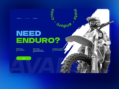 Motorcycle shop - Landing page branding design enduro graphic design landingpage mobiledesign motorcycle shop site store ui uidesign