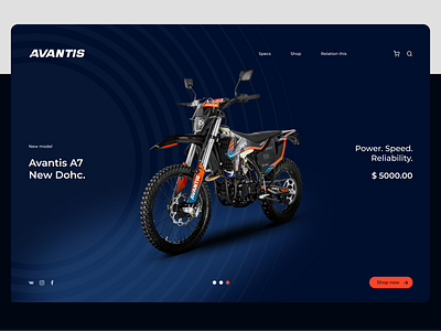Motorbike shop branding design graphic design landingpage motorbikeshop onlineshop ui uidesign ux