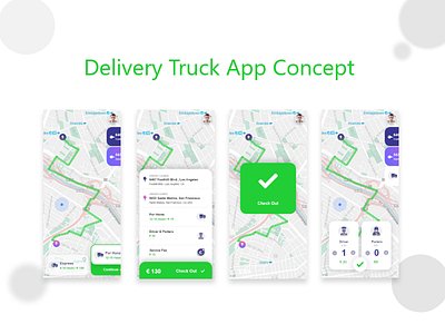 Delivery Truck App Concept app design icon illustrator logo minimal