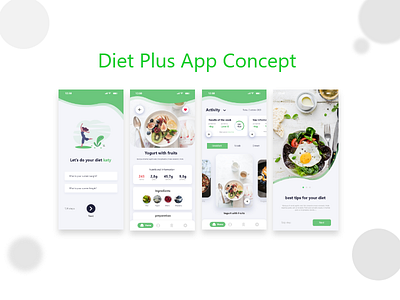 Diet Plus App Concept animation app design icon ui