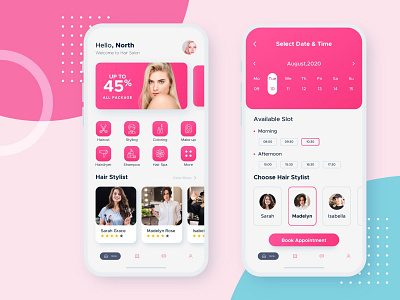 SALON Mobile app concept app branding design illustrator logo ui ux