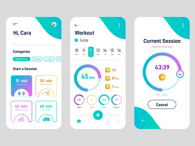 Workout Tracking App Concept