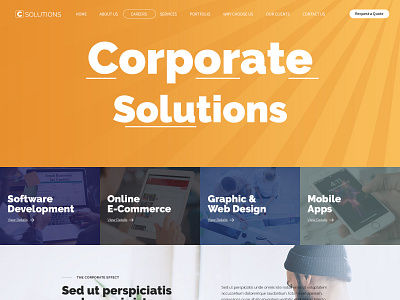 Corporate agency solutions branding design icon illustrator logo ui ux web