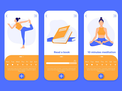 Yoga Mobile app design concept app illustration mobile app ui ux yoga yoga app yoga pose