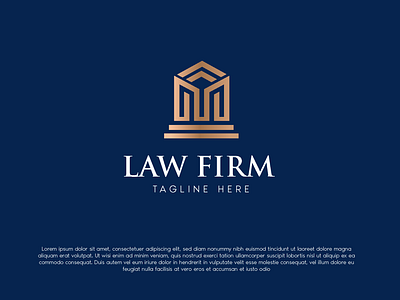 Minimalist M Letter law firm logo