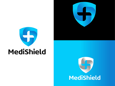 Medical security negative space logo