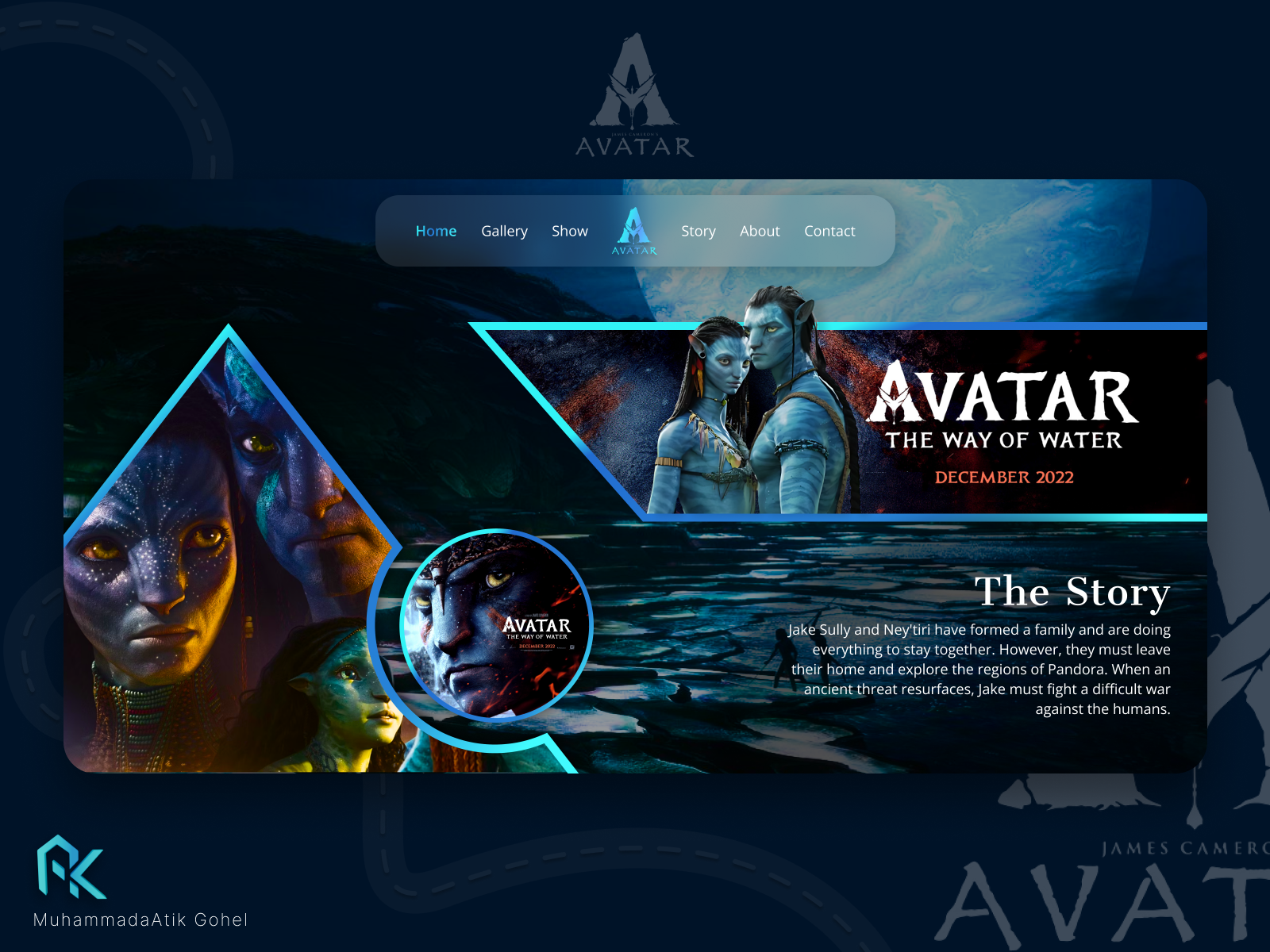 The website design theme for Avatar The Way of Water by Atik Gohel on  Dribbble
