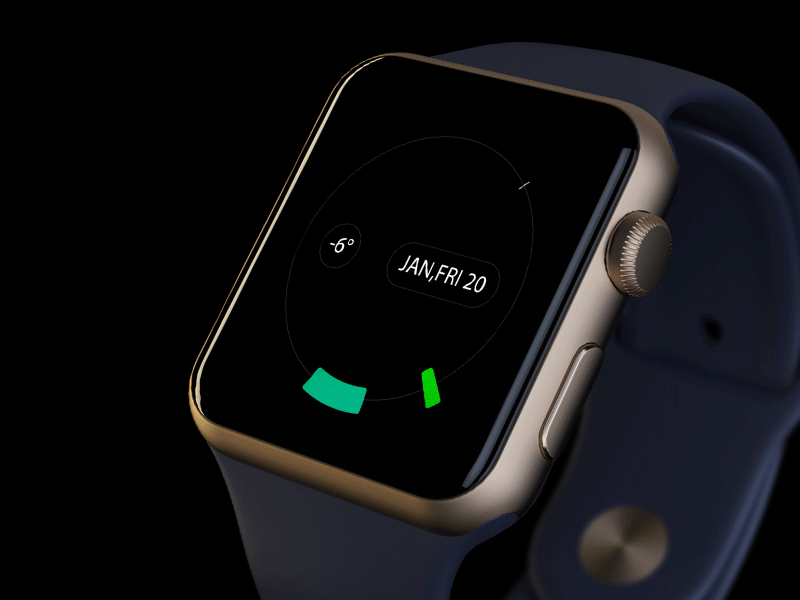 Minimal Apple Watch Face Concept apple watch concept hour minute motion graphic second ui ux uxui watch watch face