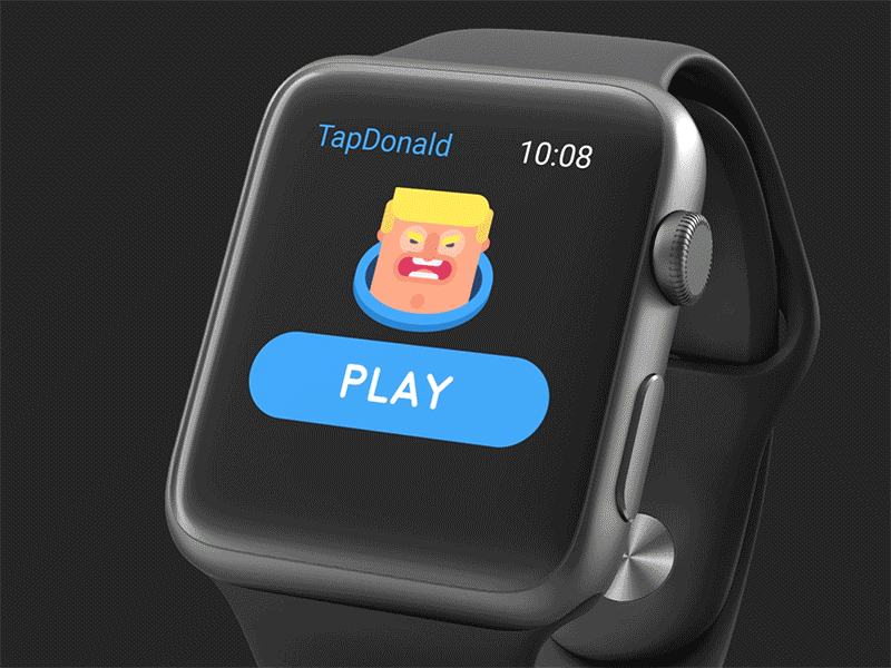 TapDonald watchOS game donald donaldtrump motion graphic trumpartworks uiux watchos