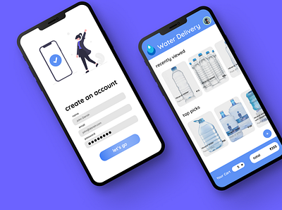 Water Delivery App design figma figmadesign ui uidesign