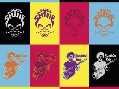 Sunshine Rob - Identity design branding design graphicdesign illustration logo music vector